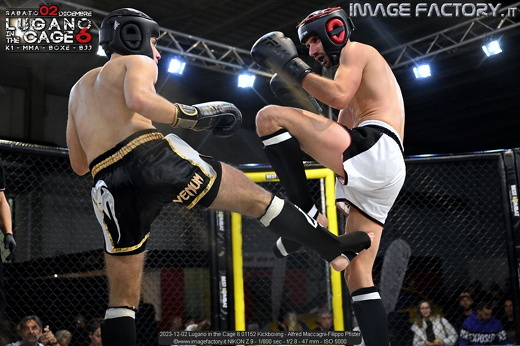 2023-12-02 Lugano in the Cage 6 01152 Kickboxing - Alfred Maccagni-Filippo Pfister